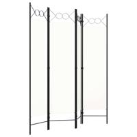 Kamerscherm met 4 panelen 160x180 cm wit - thumbnail