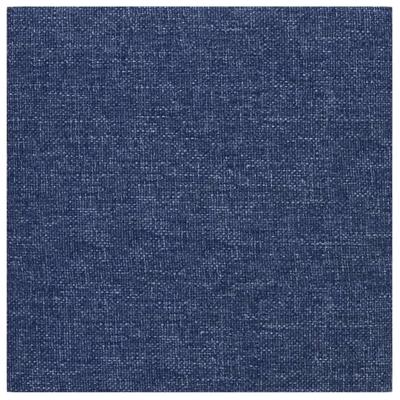 Wandpanelen 12 st 1,08 m 30x30 cm stof blauw Wandpanelen 12 st 1,08 m 30x30 cm stof blauw