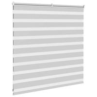VidaXL Zebra rolgordijn 145x100 cm stofbreedte 140,9 cm lichtgrijs - thumbnail