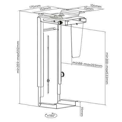 LogiLink EO0005 Desktop Montagebeugel hangend LogiLink EO0005 Desktop Montagebeugel hangend
