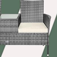 Solar tuinlamp wicker hoogte 50cm - thumbnail