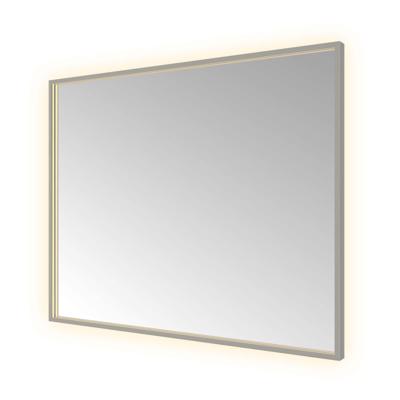 Spiegel Hotbath &MORE 80x100 cm LED-Verlichting Spiegelverwarming Rechthoek Geborsteld Gunmetal