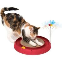 CAT IT Cuircuit 3 in 1 met bal en krabplank - Ø 36 cm - Rood - Voor cat - thumbnail