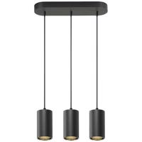 SLV Pendel hanglampAsto Tube zwart 3x GU10 - 1006435 - thumbnail