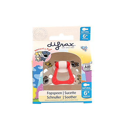 Difrax Woezel & Pip Fopspeen Natural 6+ Maanden Difrax Woezel & Pip Fopspeen Natural 6+ Maanden