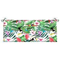 Tuinbankkussen 120x50x7 cm stof meerkleurig - thumbnail