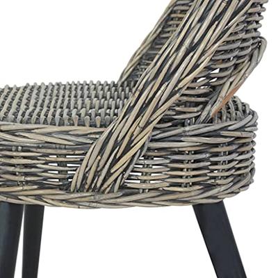 VidaXL Fauteuil kubu rattan zwart