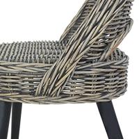 Fauteuil kubu rattan zwart - thumbnail