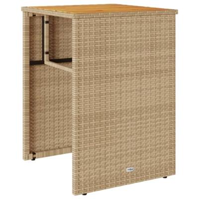 3-delige Bistroset met kussens poly rattan beige - thumbnail