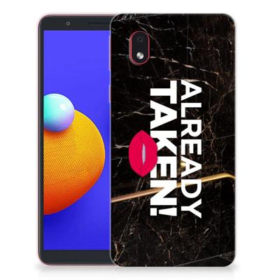 Samsung Galaxy A01 Core | Siliconen hoesje | met naam Already Taken Black Samsung Galaxy A01 Core | Siliconen hoesje | met naam Already Taken Black