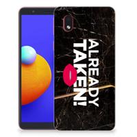Samsung Galaxy A01 Core | Siliconen hoesje | met naam Already Taken Black - thumbnail