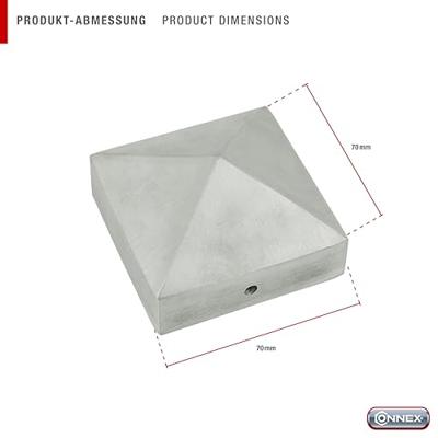 Connex Paalkapje 70X70Mm Piramide Alu - HV4325 Connex Paalkapje 70X70Mm Piramide Alu - HV4325