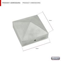 Connex Paalkapje 70X70Mm Piramide Alu - HV4325 - thumbnail