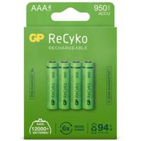 GP ReCyko AAA 950mAh 4 stuks Oplaadbare NiMH Batterij - thumbnail