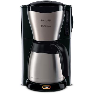 Philips Home Café Gaia HD7548/20 Koffiezetapparaat Zwart, RVS Capaciteit koppen: 15 Met thermoskan