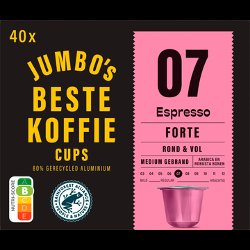 Jumbo&apos;s Espresso Forte Koffiecups 40 Stuks