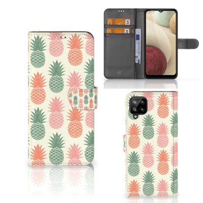 Samsung Galaxy A12 Book Cover Ananas Samsung Galaxy A12 Book Cover Ananas