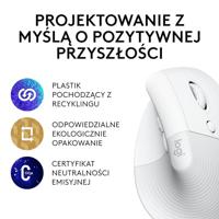 Logitech Lift for Business Wit Ergonomische Draadloze Muis - thumbnail