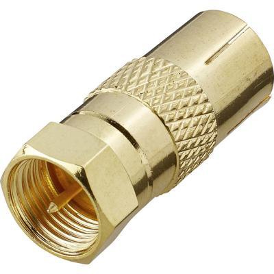 Renkforce F-Coax-adapter [F-stekker -Antennebus 75 Ω] Goud