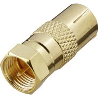Renkforce F-Coax-adapter [F-stekker -Antennebus 75 Ω] Goud - thumbnail