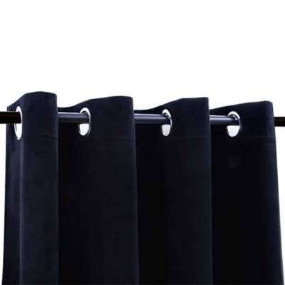 VidaXL Gordijn verduisterend met ringen 2 st 140x245 cm fluweel zwart