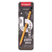 Bruyzeel potlood, blikken doos met 6 stuks in geassorteerde hardheden - thumbnail