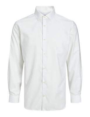 J&j Premium Jprblaparker Shirt L/s Noos Overhemd White Slim Fit