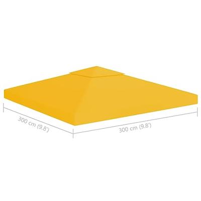 VidaXL Prieeldak 2-laags 310 g/m² 3x3 m geel