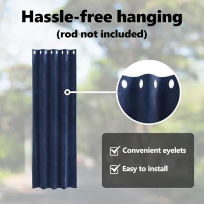 VidaXL Verduisterende gordijnen 2 pcs donkerblauw 140 x 225 cm fluweel