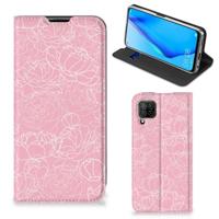 Huawei P40 Lite Smart Cover White Flowers - thumbnail
