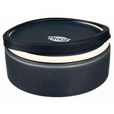 TRIXIE VOERBAK JIMMY KERAMIEK / RUBBERRAND ASSORTI 16X16 CM 750 ML TRIXIE VOERBAK JIMMY KERAMIEK / RUBBERRAND ASSORTI 16X16 CM 750 ML