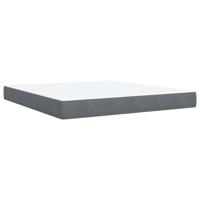 Boxspring met matras fluweel donkergrijs 180x200 cm - thumbnail