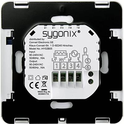 Sygonix SY-4500818 Kamerthermostaat Montagewijze: Inbouw (in muur) Weekprogramma 1 stuk(s) - thumbnail