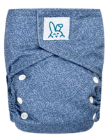 Bumbuns Easy Herbruikbare Luier Criss Cross Blue Klittenband - thumbnail