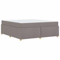 Bedframe met matras Taupe 180 x 200 cm Stof - thumbnail