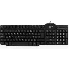 ACT AC5475 USB Toetsenbord Bedraad | Smartcard Reader| Azerty/BE layout | Zwart