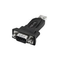 LogiLink Adapter Serieel [1x USB-A 2.0 stekker - 1x RS232-stekker] Zwart - thumbnail