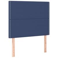 Boxspring met matras stof blauw 100x200 cm - thumbnail