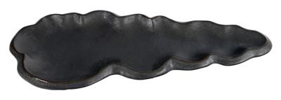Zwart Bord Cloud - Tajimi - Porseleinen Serveerschaal - 35.5 x 14.5 x 3cm Zwart Bord Cloud - Tajimi - Porseleinen Serveerschaal - 35.5 x 14.5 x 3cm