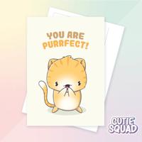 CutieSquad Ansichtkaart - You are purrfect - thumbnail