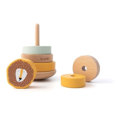 Houten stapeltoren - TRIXIE geel
