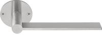 Formani Mathieu Bruls EDGY EGR50 deurkruk ongeveerd op ronde rozet - mat RVS - thumbnail