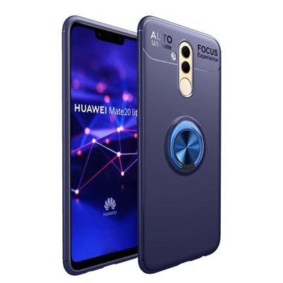 Schokbestendige TPU geval voor Huawei mate 20 lite met houder (blauw) Schokbestendige TPU geval voor Huawei mate 20 lite met houder (blauw)