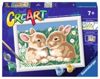 Ravensburger creart serie E fluffy bunnies - thumbnail