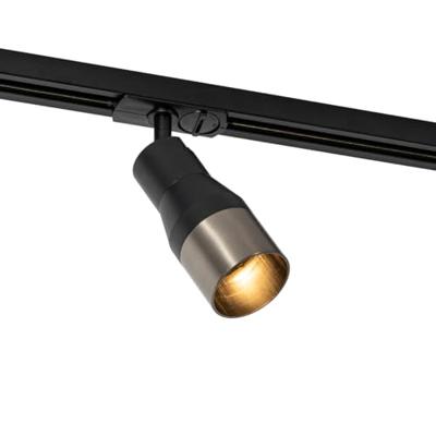 QAZQA Moderne spot zwart met gunmetal voor railsysteem 1-fase GU10