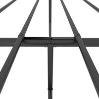 Bedframe met hoofd- en voeteneinde metaal zwart 140x200 cm - thumbnail