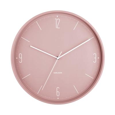 Karlsson Numbers & Lines Iron Wandklok - Roze Karlsson Numbers & Lines Iron Wandklok - Roze