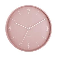 Karlsson Numbers & Lines Iron Wandklok - Roze - thumbnail