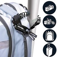 Masterlock Combinatie Carabineslot kabel zwart - 1551EURDBLK 1551EURDBLK - thumbnail