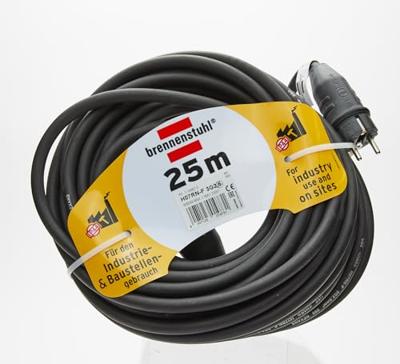 Brennenstuhl Verlengsnoer voor bouwplaatsen IP44 25m zwart H07RN-F 3G2,5 - 1166820 - thumbnail